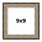 Square Ornate Silver Picture Frame - UV Acrylic, Foam Board Backing, Hanging Hardware